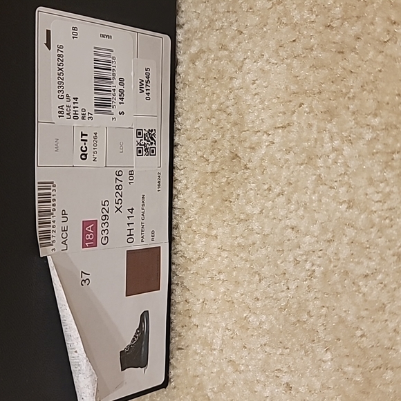 Chanel Red patent  calfskin lace up sneakers size 37 in women's - Picture 3 of 7